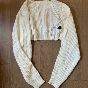 SHEIN Cream Knit Women's Shrug